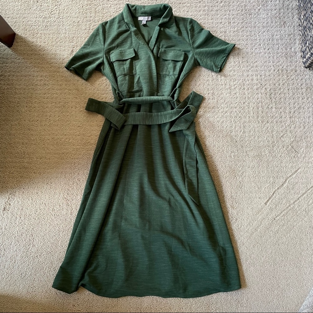 ASOS Army Green Belted Shirtdress
